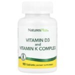 NaturesPlus, Комплекс витаминов D3 и витамина К, 90 таблеток