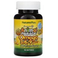 Nature's Plus, Source of Life, Animal Parade, омега 3/6/9 юниор, натуральный лимонный вкус, 90 капсул - Image 2