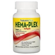Nature's Plus, Hema-Plex, SOFTGEL  Железо 60 капсул быстрого действия - Image 2