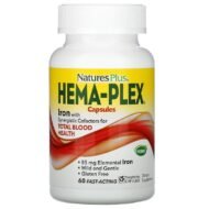 Nature's Plus, Hema-Plex, Железо 60 вегетарианских капсул быстрого действия — изображение 2