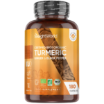 WeightWorld Organic Turmeric with Black pepper and Ginger (Куркума с имбирем и черным перцем) 4560 мг, 180 капсул