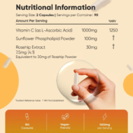 WeightWorld Liposomal Vitamin C (Липосомальный Витамин C), 1000 мг, 180 капсул - Image 2