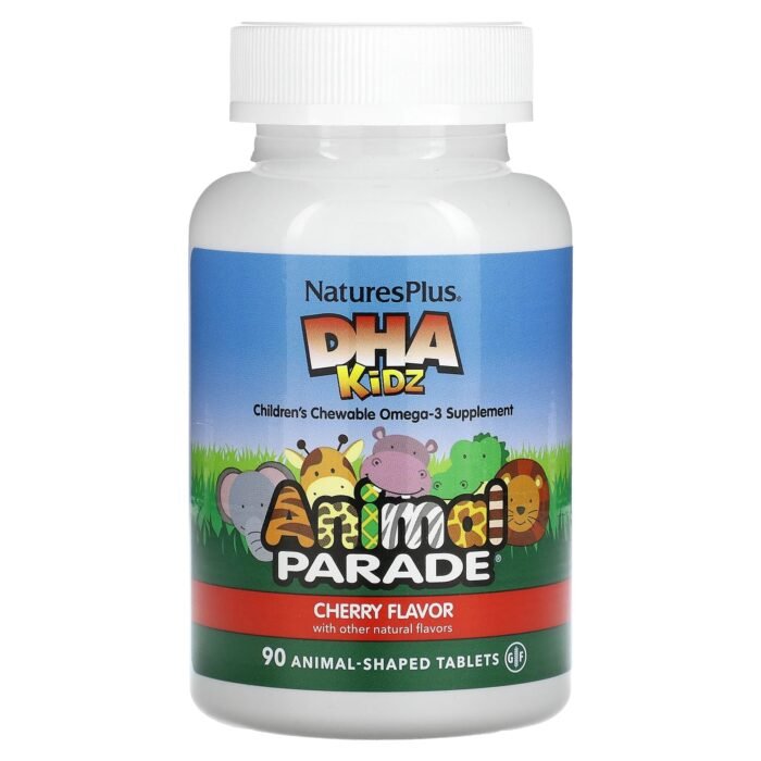 NaturesPlus, Source of Life, Animal Parade, ДГК для детей, натуральный вишневый вкус, 90 таблеток