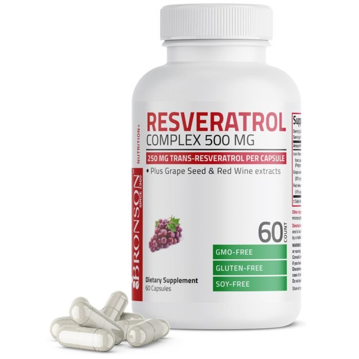 Bronson - Resveratrol Complex, 500 мг, 60 капсул