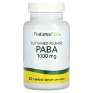NaturesPlus, PABA  ПАБК с замедленным высвобождением, 1000 мг, 60 таблеток