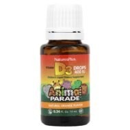 NaturesPlus, Source of Life, Animal Parade, витамин D3 в каплях, с натуральным апельсиновым вкусом, 400 МЕ, 10 мл — изображение 3
