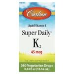 Carlson Labs, Super Daily K2, 45 мкг, 10,16 мл