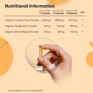 WeightWorld Organic Turmeric with Black pepper and Ginger (Куркума с имбирем и черным перцем) 4560 мг, 180 капсул - Image 2