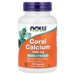 NOW Foods, Кальций из кораллов, 1000 мг, 100 растительных капсул