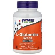 NOW Foods, L-глютамин, 500 мг, 120 вегетарианских капсул