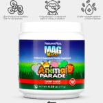 NaturesPlus, Source of Life, Animal Parade, Mag Kidz, детский магний, вишня, 171 гр.