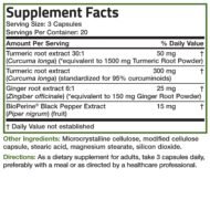 Bronson - Turmeric + Ginger (Куркума и Имбирь), 1950 мг, 60 капсул — изображение 3