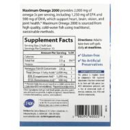 Carlson, Maximum Omega 2000, омега с натуральным лимонным вкусом, 30 капсул (1000 мг в 1 капсуле) — изображение 2