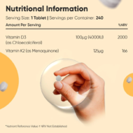 WeightWorld Витамин D3 4000IU + K2 (MK-7) 125mcg, 240 таблеток — изображение 2