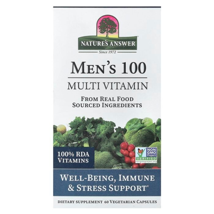 Nature's Answer, Men's 100, мультивитамины, 60 вегетарианских капсул