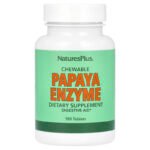 NaturesPlus, Жевательная добавка с ферментами папайи, 180 таблеток