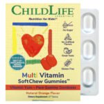 ChildLife Essentials, SoftChew Gummies, мультивитаминный комплекс, со вкусом натурального апельсина, 27 таблеток