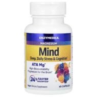 Enzymedica, Mind, магний, 60 капсул (350 мг в 1 капсуле) - Image 3