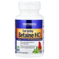 Enzymedica, Betaine HCI, быстродействующий бетаин гидрохлорид, 60 капсул - Image 3
